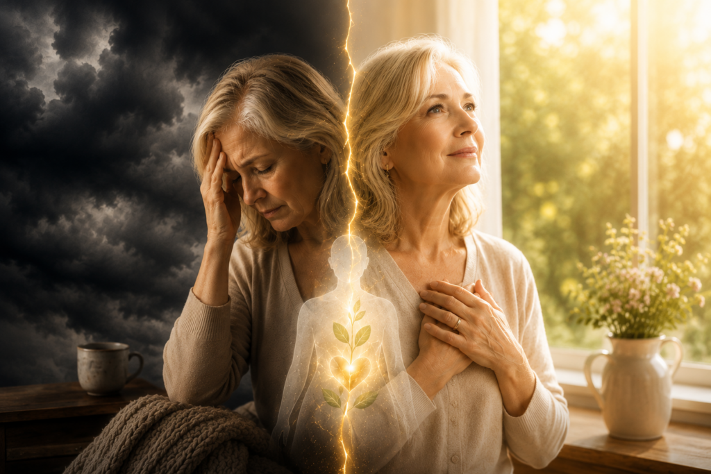 Ai Generated Illustration about inner pain and inner healing